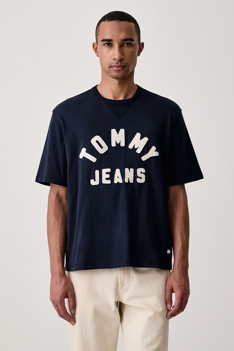 Tommy Jeans Majica muška pamučna mornarsko plava DM0DM23544