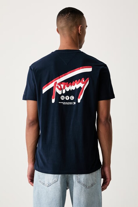 Tommy Jeans majica muška pamučna mornarsko plava DM0DM23542