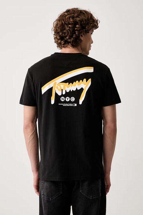 Tommy Jeans majica muška pamučna crna DM0DM23542