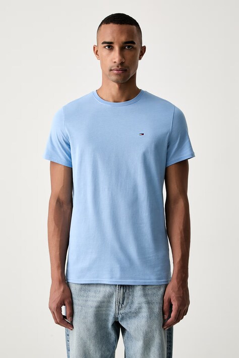 Tommy Jeans t-shirt ανδρικό βαμβακερό μπλε DM0DM04411