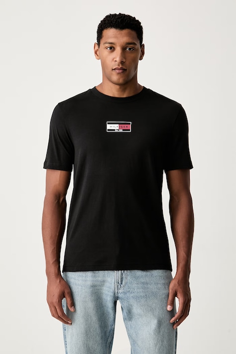 Tommy Hilfiger t-shirt ανδρικό βαμβακερό μαύρο MW0MW44882