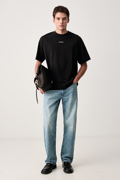 Calvin Klein Jeans Férfi pamut póló fekete LV04RH803G
