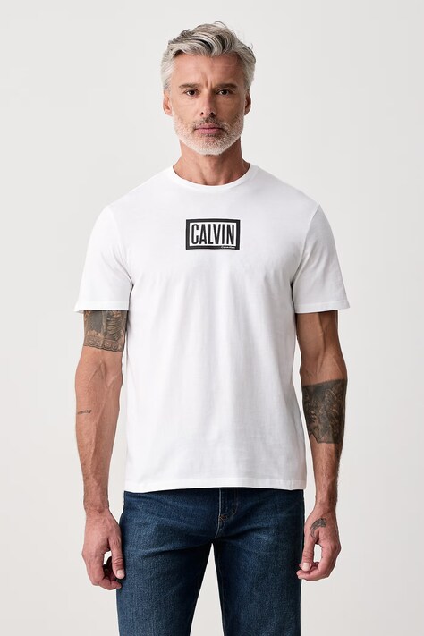 Calvin Klein Jeans Tričko pánske bavlnené biele LV04RH818G
