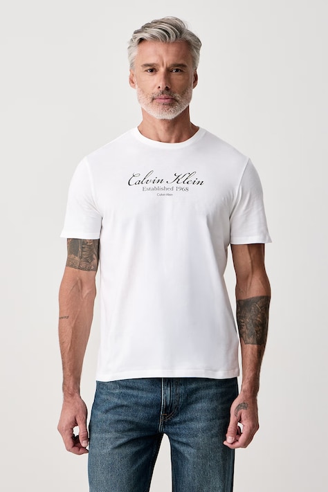 Calvin Klein Jeans Tričko pánske bavlnené biele LV04RH830G