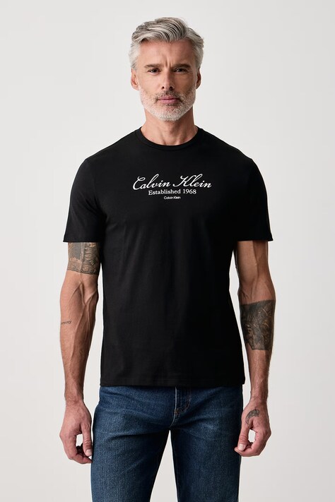 Calvin Klein Jeans Tričko pánske bavlnené čierne LV04RH830G