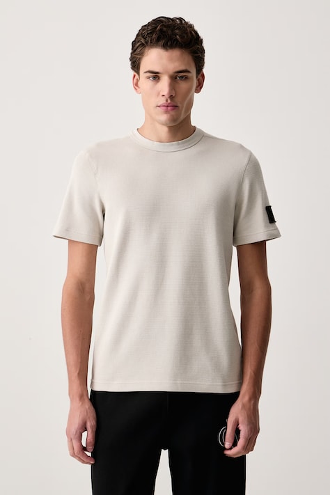 Calvin Klein Jeans Majica za muškarce od pamuka siva LV04RJ208G