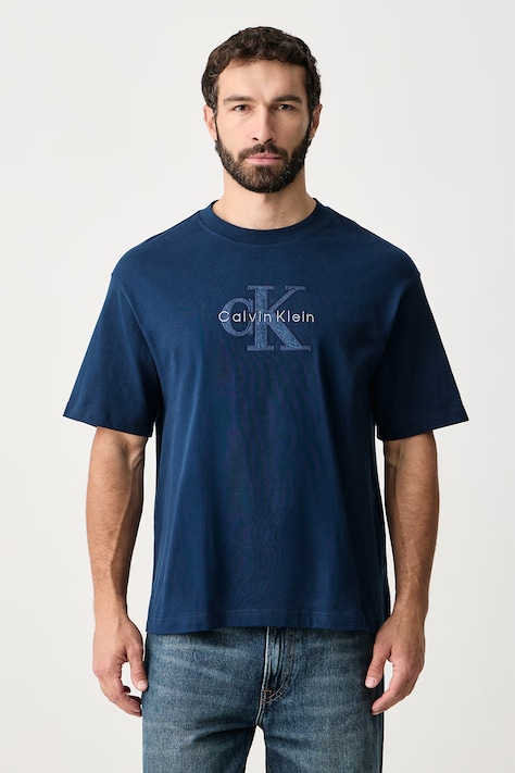 Calvin Klein Jeans T-shirt męski bawełniany granatowy LV04RH800G