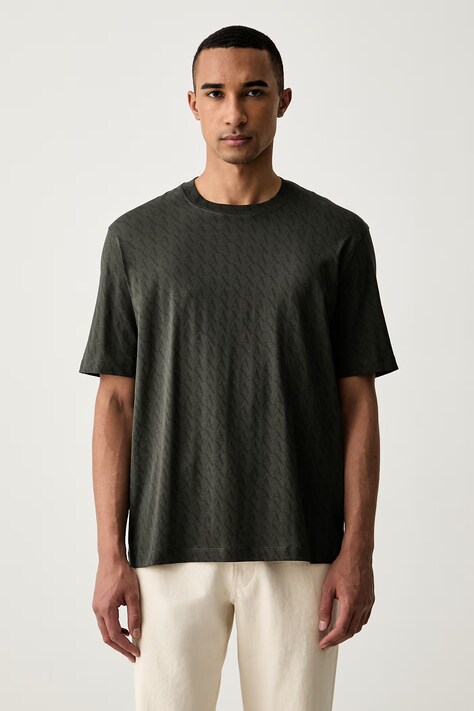 Armani Exchange T-shirt męski bawełniany zielony XM001228 AF10356