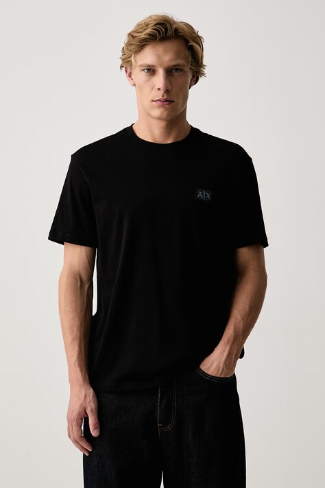 Armani Exchange Majica za muškarce od pamuka crna XM003556 AF10358