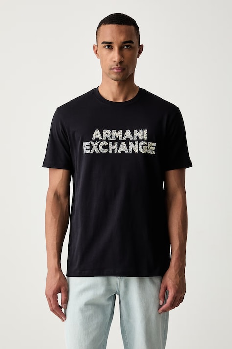 Armani Exchange tričko pánske bavlnené tmavomodré XM003392 AF10361