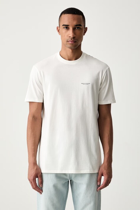 Armani Exchange T-shirt męski bawełniany beżowy XM003113 AF21323