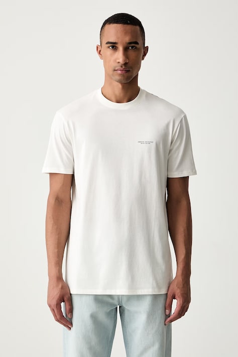 Armani Exchange T-shirt męski bawełniany beżowy XM003113 AF21323