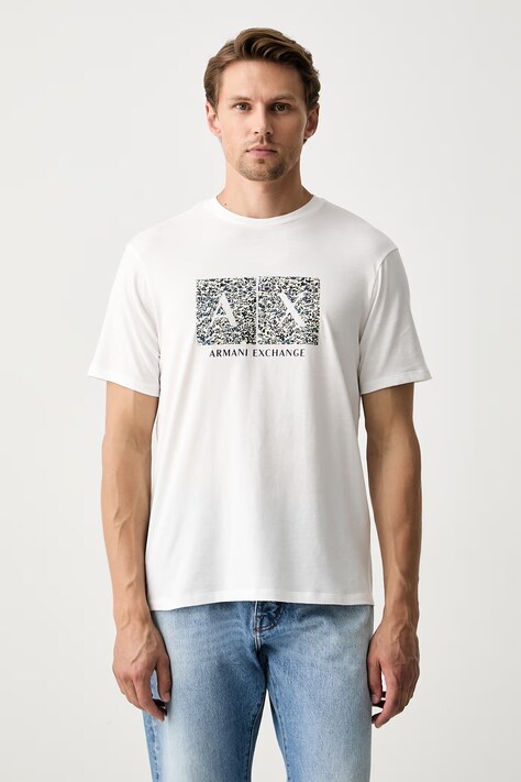 Armani Exchange T-shirt męski bawełniany biały XM003100 AF10356