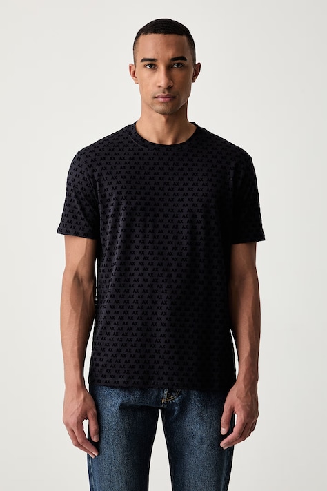 Armani Exchange T-shirt męski bawełniany granatowy XM003079 AF10356