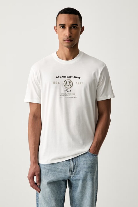 Armani Exchange majica za muškarce od pamuka bijela XM003067 AF10358