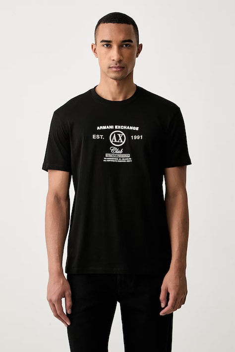 Armani Exchange tričko pánske bavlnené čierne XM003067 AF10358