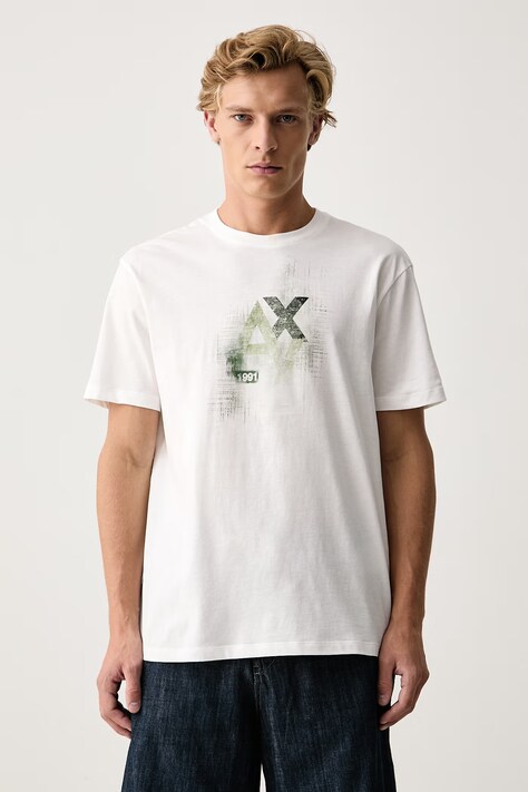 Armani Exchange Majica za muškarce od pamuka bijela XM003065 AF10356