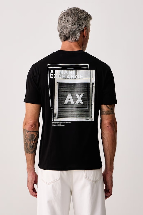 Armani Exchange Tričko pánske bavlnené čierne XM003038 AF10356