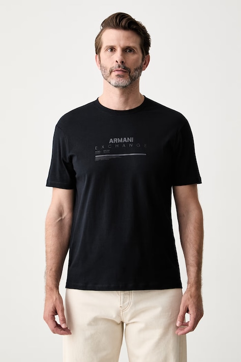 Armani Exchange tričko pánske bavlnené tmavomodré XM003025 AF10358