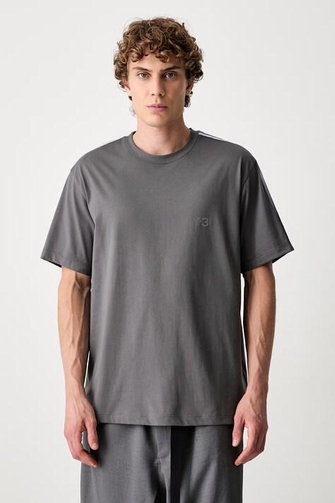 Y-3 GRD 3S SS TEE T-shirt bawełniany męski szary KU2250