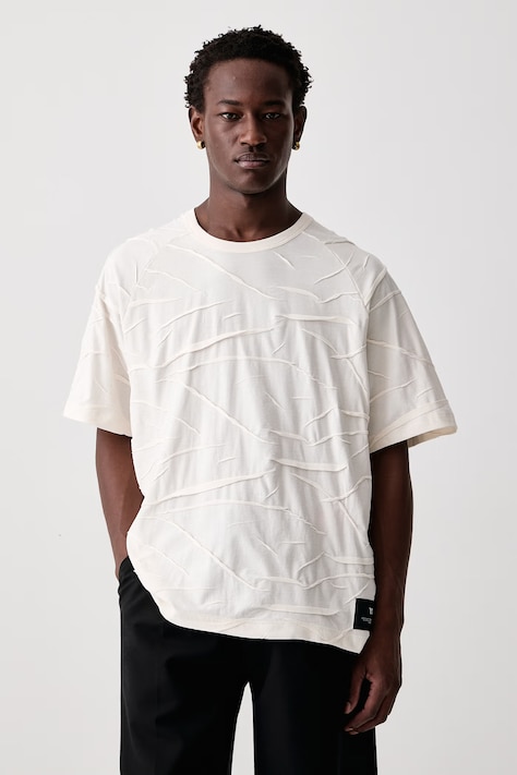 Y-3 M PLT SS TEE T-shirt bawełniany męski beżowy KT9768