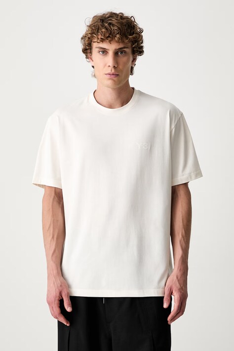 Y-3 REG SS TEE T-shirt bawełniany męski beżowy KQ9782