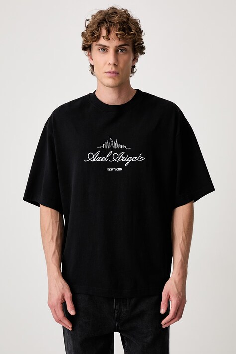 Axel Arigato NYC Sky T-shirt bawełniany męski czarny A4413001