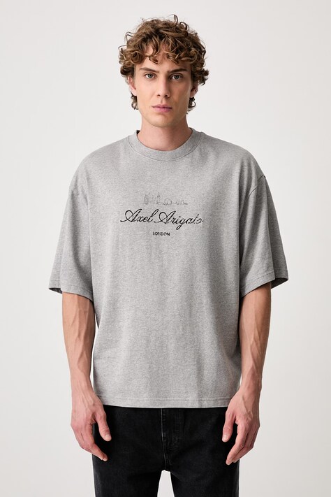 Axel Arigato LDN Sky T-shirt bawełniany męski szary A4412001