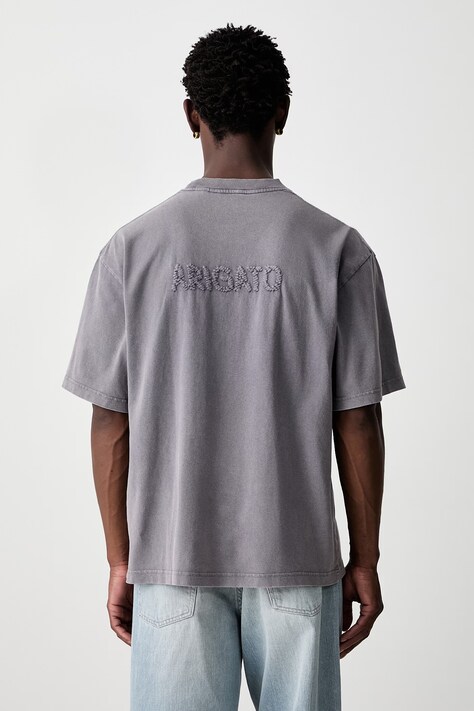 Axel Arigato Hayden Reverse T-shirt bawełniany męski szary A4198002