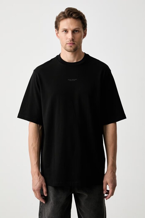 Armani Exchange basic majica kratkih rukava ženska pamučna crna XM003560 AF28670