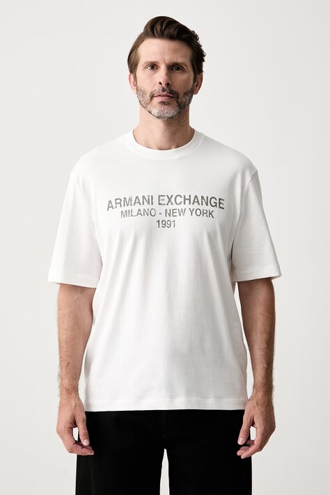 Armani Exchange T-shirt męski bawełniany biały XM003404 AF16283