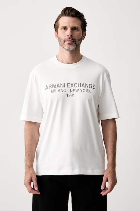 Armani Exchange T-shirt męski bawełniany biały XM003404 AF16283