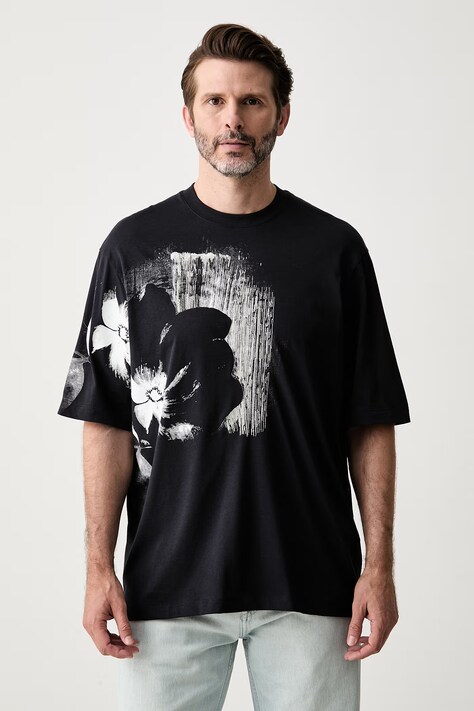 Armani Exchange T-shirt męski bawełniany granatowy XM003066 AF10356