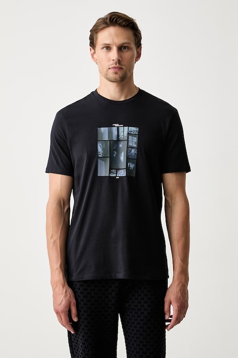 Armani Exchange T-shirt męski bawełniany granatowy XM003015 AF10356