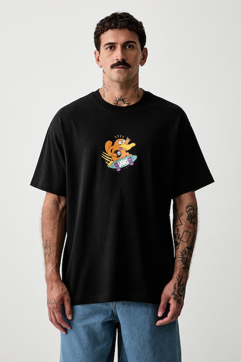 Vans tričko pánske bavlnené čierne VN0010FRBLK1