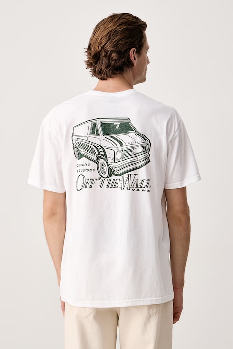 Vans T-shirt męski bawełniany beżowy VN000XT1WHT1