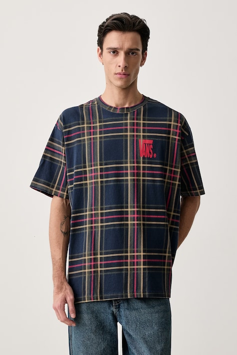 Vans Majica za muškarce od pamuka Printed Plaid plava VN000XGALKZ1