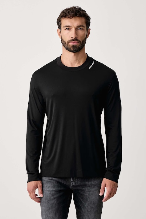 Emporio Armani Longsleeve męski z modalem czarny EM006771 AF13721
