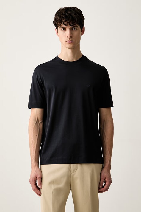 Emporio Armani T-shirt męski bawełniany granatowy EM006779 AF28078