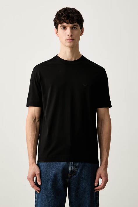 Emporio Armani T-shirt męski bawełniany czarny EM006779 AF28078
