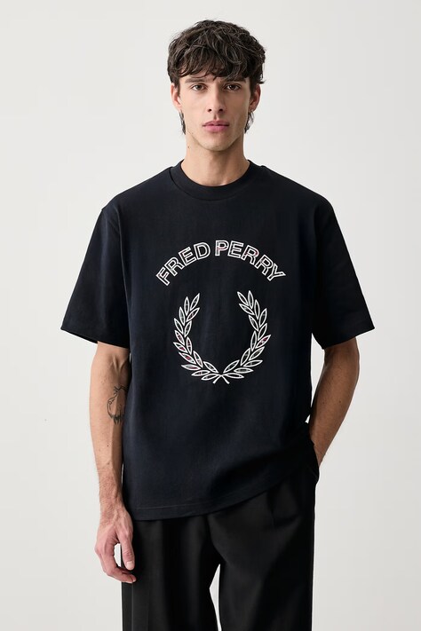 Fred Perry T-shirt męski bawełniany granatowy M3417
