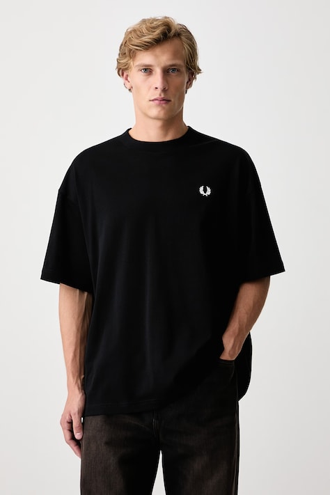 Fred Perry T-shirt basic męski bawełniany czarny M3481