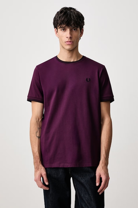 Fred Perry T-shirt męski bawełniany fioletowy M1588V