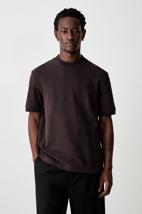 Fred Perry T-shirt męski bawełniany brązowy M8679