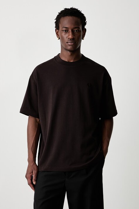 Fred Perry T-shirt męski bawełniany brązowy M3481