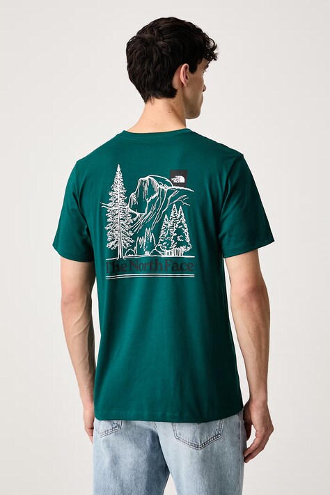 The North Face T-shirt męski z bawełną Monte zielony NF0A8JAVN4J1