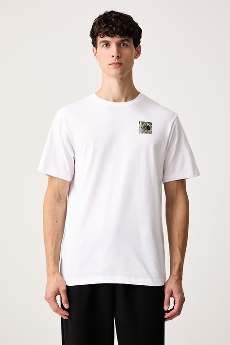The North Face T-shirt ανδρικό με βαμβάκι Monte λευκό NF0A8JAVFN41
