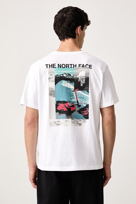 The North Face T-shirt ανδρικό βαμβακερό Collage Relaxed λευκό NF0A8H5KFN41