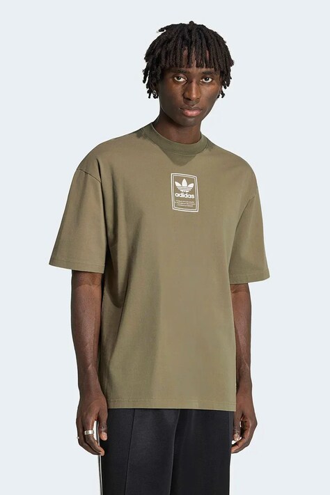 adidas Originals Tričko pánske bavlnené Elevated GFX zelené KW4406