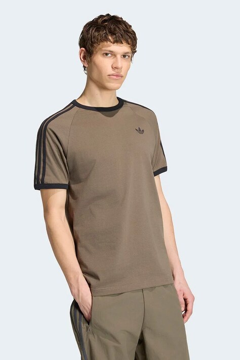 adidas Originals Tričko pánske bavlnené hnedé KT5055